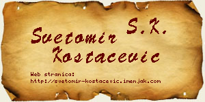 Svetomir Kostačević vizit kartica